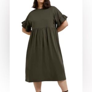 River Island Ruffled Sleeve Smock Dress